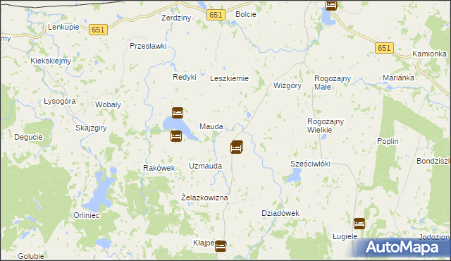 mapa Okliny, Okliny na mapie Targeo