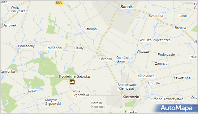 mapa Osmolin, Osmolin na mapie Targeo