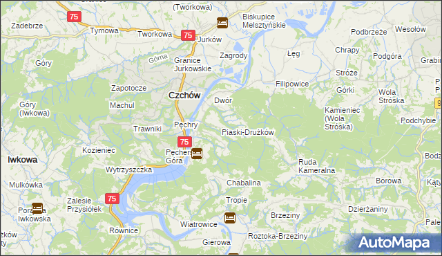 mapa Piaski-Drużków, Piaski-Drużków na mapie Targeo