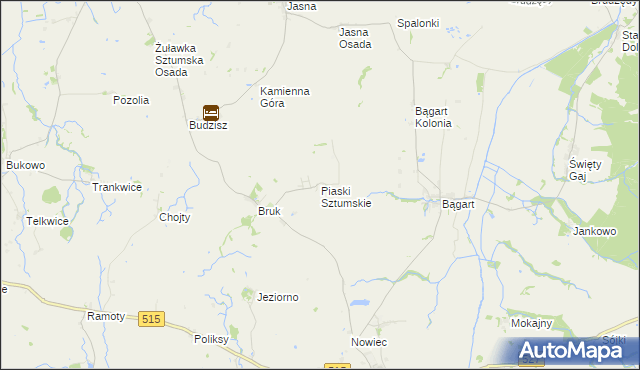 mapa Piaski Sztumskie, Piaski Sztumskie na mapie Targeo