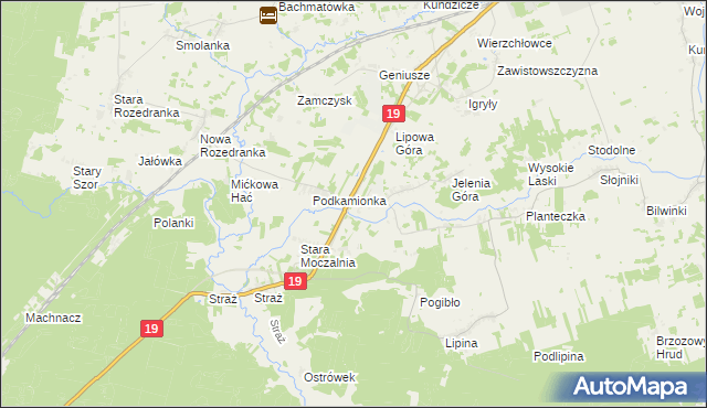 mapa Podjanowszczyzna, Podjanowszczyzna na mapie Targeo
