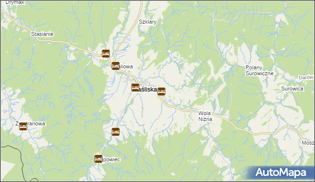 mapa Posada Jaśliska, Posada Jaśliska na mapie Targeo