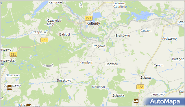 mapa Pręgowo Górne, Pręgowo Górne na mapie Targeo