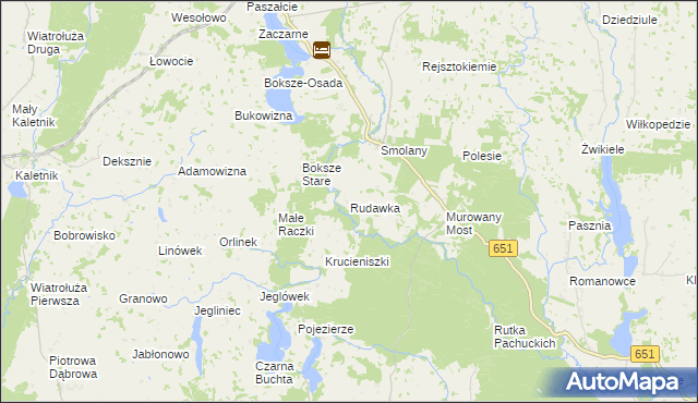 mapa Rudawka gmina Krasnopol, Rudawka gmina Krasnopol na mapie Targeo