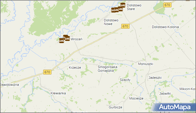 mapa Smogorówka Dolistowska, Smogorówka Dolistowska na mapie Targeo