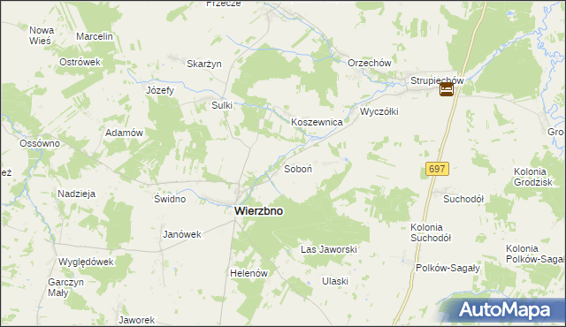 mapa Soboń, Soboń na mapie Targeo