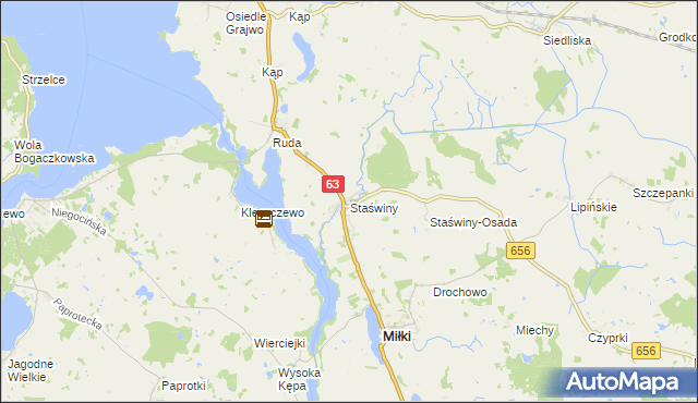 mapa Staświny, Staświny na mapie Targeo