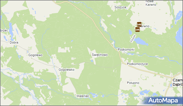 mapa Święchowo, Święchowo na mapie Targeo