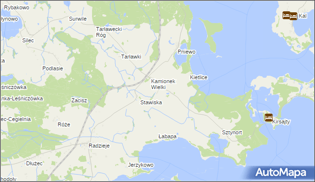 mapa Sztynort Mały, Sztynort Mały na mapie Targeo
