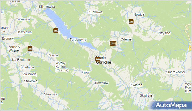mapa Uście Gorlickie, Uście Gorlickie na mapie Targeo