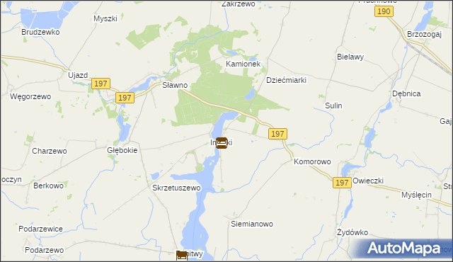 mapa Waliszewo gmina Kłecko, Waliszewo gmina Kłecko na mapie Targeo