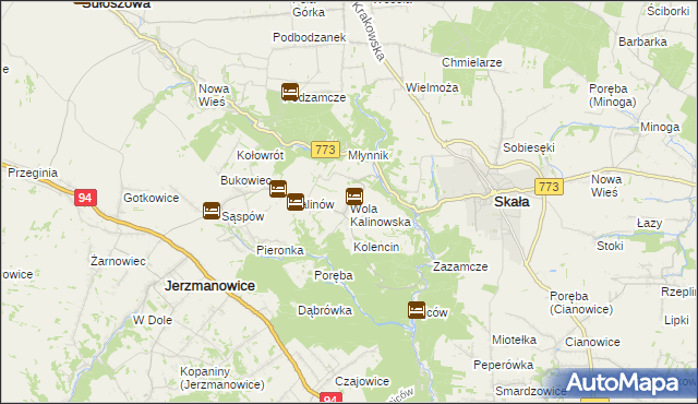 mapa Wola Kalinowska, Wola Kalinowska na mapie Targeo