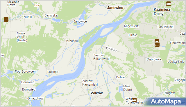 mapa Zastów Polanowski, Zastów Polanowski na mapie Targeo
