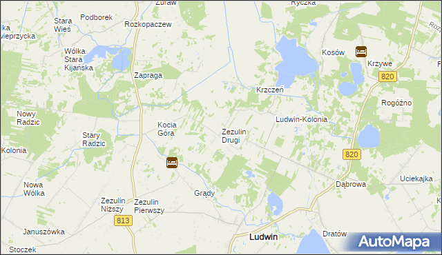 mapa Zezulin Drugi, Zezulin Drugi na mapie Targeo