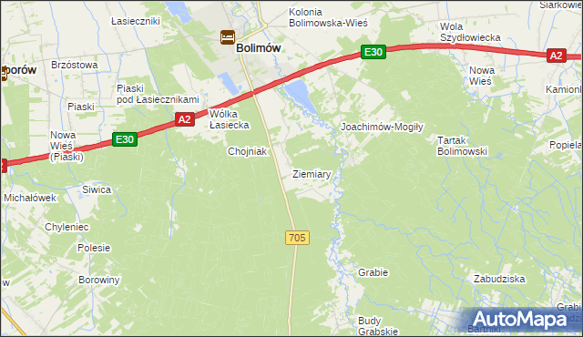 mapa Ziemiary, Ziemiary na mapie Targeo