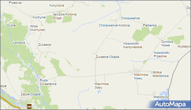 mapa Żurawce-Osada, Żurawce-Osada na mapie Targeo