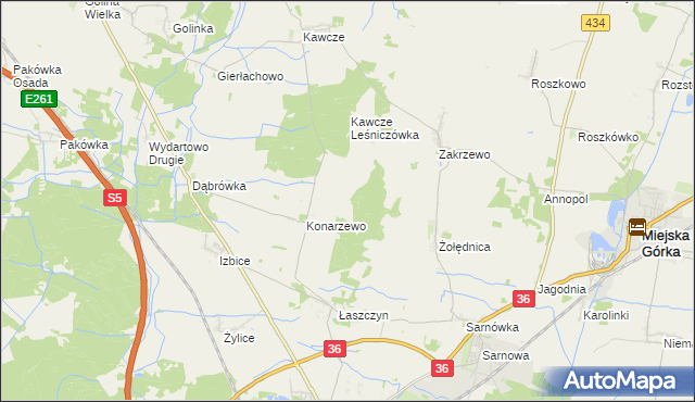 mapa Zwierzęcina, Zwierzęcina na mapie Targeo