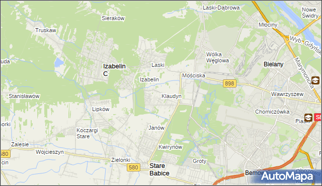 mapa Klaudyn, Klaudyn na mapie Targeo