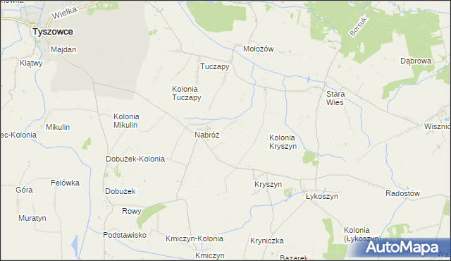 mapa Nabróż-Kolonia, Nabróż-Kolonia na mapie Targeo