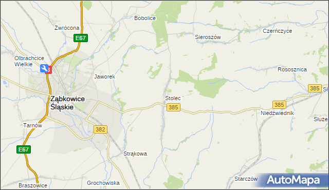 mapa Stolec gmina Ząbkowice Śląskie, Stolec gmina Ząbkowice Śląskie na mapie Targeo