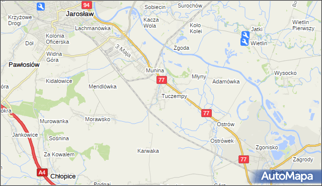 mapa Tuczempy, Tuczempy na mapie Targeo