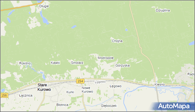 mapa Modropole, Modropole na mapie Targeo