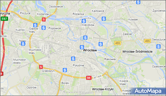 mapa Wrocławia, Wrocław na mapie Targeo