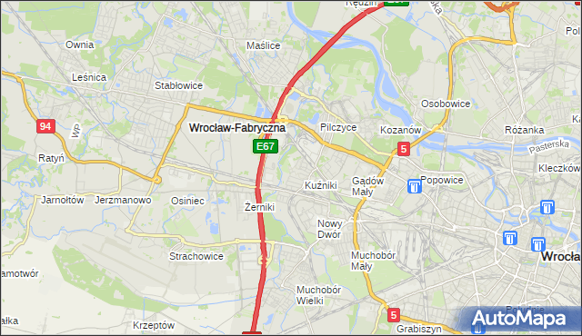 mapa Fabryczna, Fabryczna na mapie Targeo