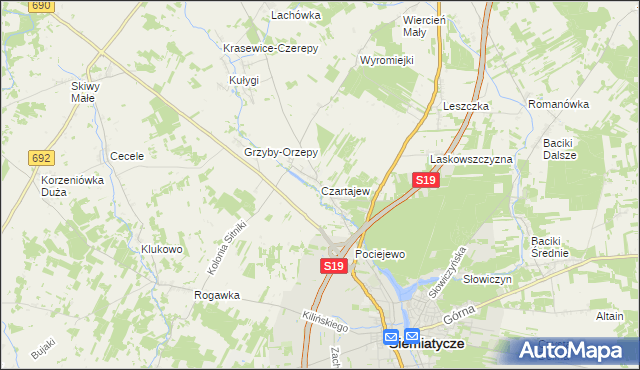 mapa Czartajew, Czartajew na mapie Targeo