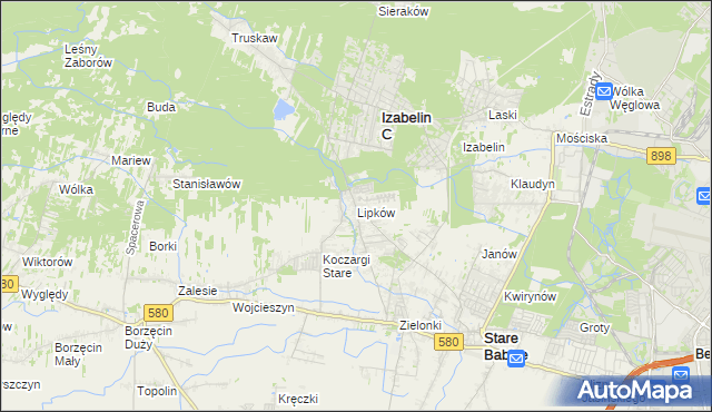 mapa Lipków, Lipków na mapie Targeo