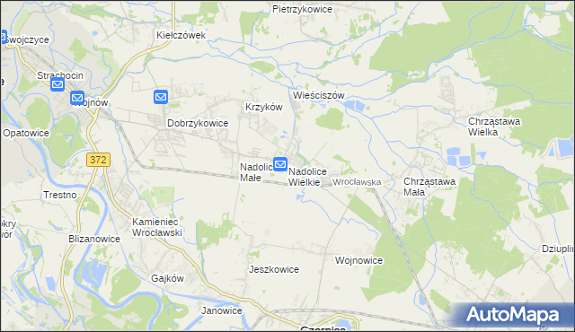 mapa Nadolice Wielkie, Nadolice Wielkie na mapie Targeo