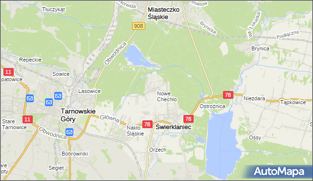 mapa Nowe Chechło, Nowe Chechło na mapie Targeo