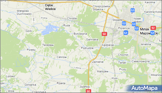 mapa Podrudzie, Podrudzie na mapie Targeo