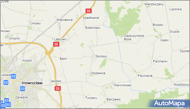 mapa Słońsko, Słońsko na mapie Targeo