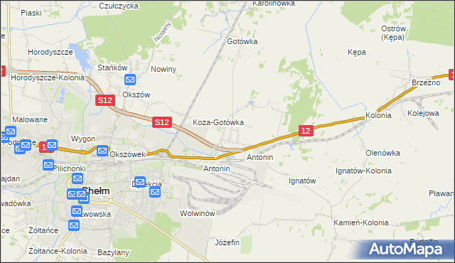 mapa Srebrzyszcze, Srebrzyszcze na mapie Targeo