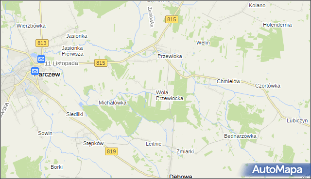 mapa Wola Przewłocka, Wola Przewłocka na mapie Targeo