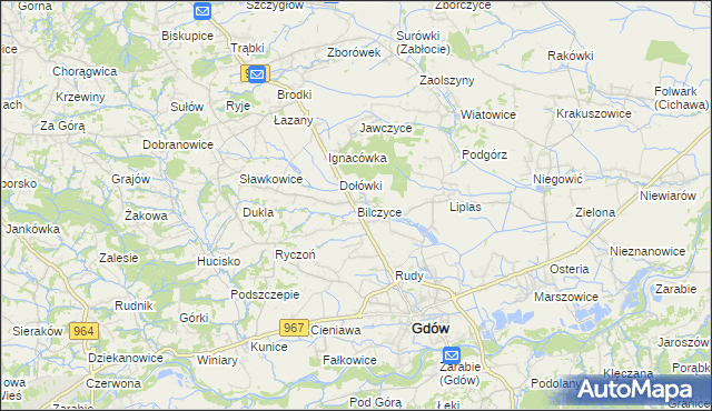 mapa Bilczyce, Bilczyce na mapie Targeo