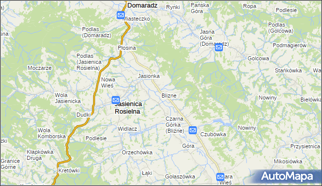 mapa Blizne, Blizne na mapie Targeo