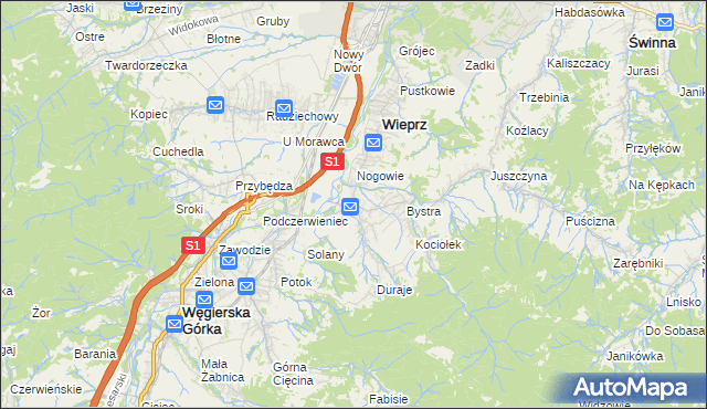 mapa Brzuśnik, Brzuśnik na mapie Targeo