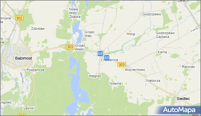 mapa Chobienice, Chobienice na mapie Targeo