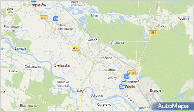 mapa Chróścice, Chróścice na mapie Targeo