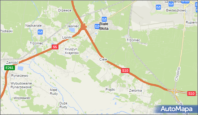 mapa Ciele, Ciele na mapie Targeo