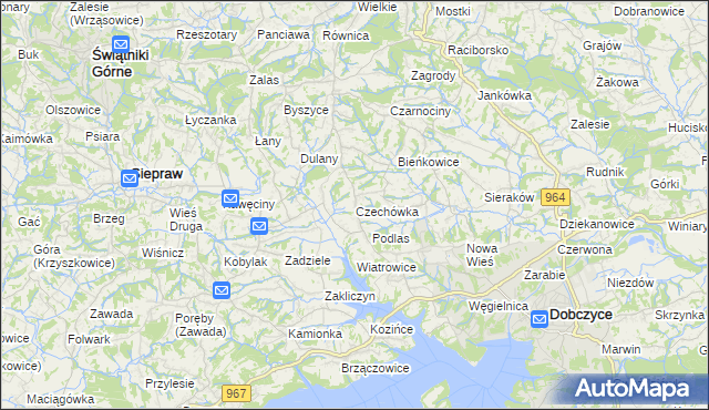 mapa Czechówka gmina Siepraw, Czechówka gmina Siepraw na mapie Targeo