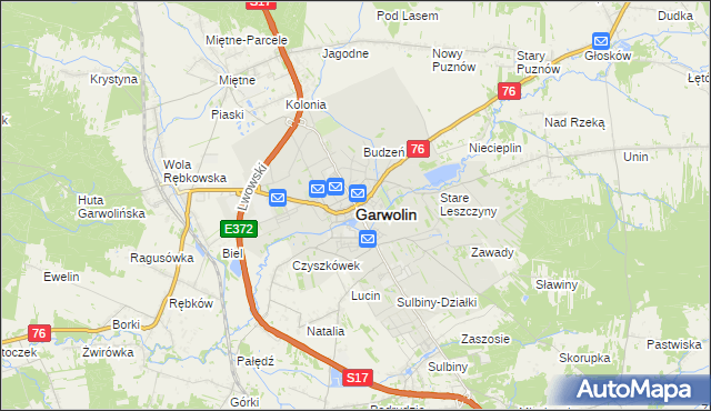 mapa Garwolin, Garwolin na mapie Targeo