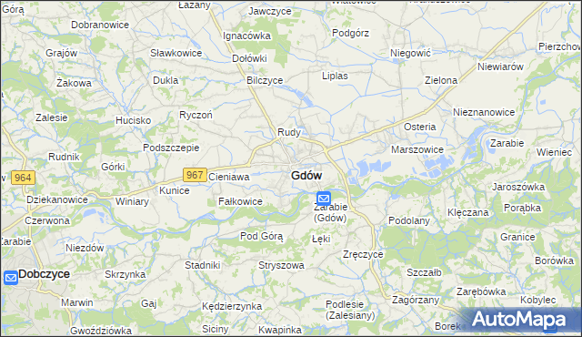 mapa Gdów, Gdów na mapie Targeo