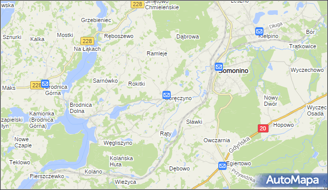 mapa Goręczyno, Goręczyno na mapie Targeo