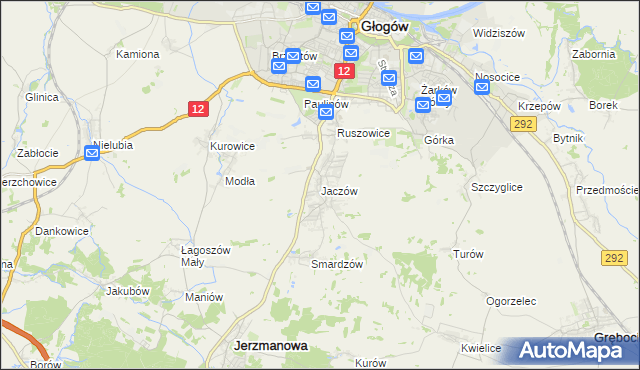 mapa Jaczów, Jaczów na mapie Targeo