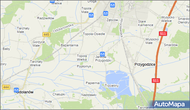 mapa Janków Przygodzki, Janków Przygodzki na mapie Targeo