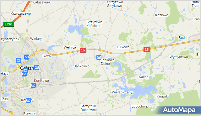 mapa Jankowo Dolne, Jankowo Dolne na mapie Targeo