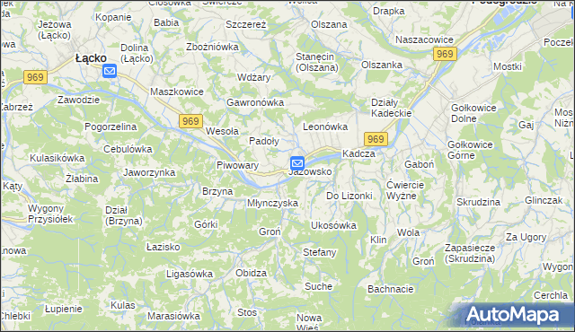 mapa Jazowsko, Jazowsko na mapie Targeo